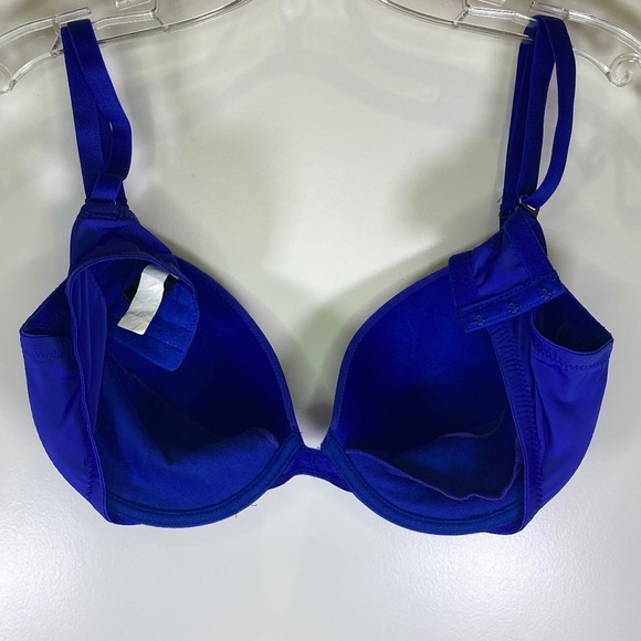Fredericks of Hollywood Solid Royal Blue XTreme Push Up Bra 38B No Inserts - Picture 2 of 9